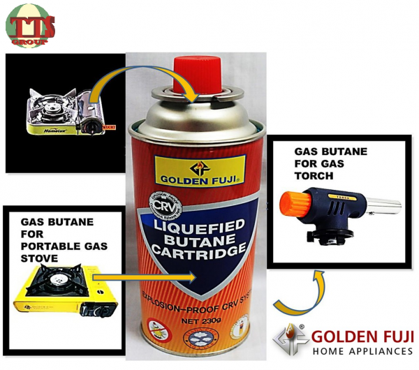 TTS - (VALUE PACK -4 BOTTLES) GOLDEN FUJI LIQUEFIED BUTANE CARTRIDGE PORTABLE GAS 230g TTS DISTRIBUTION SDN BHD - 图片 4