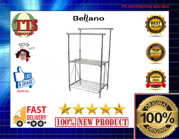 BELLANO HEAVY DUTY MOBILITY FOLDABLE / FREESTANDING CLOTH HANGER BLN-3312SS TTS DISTRIBUTION SDN BHD