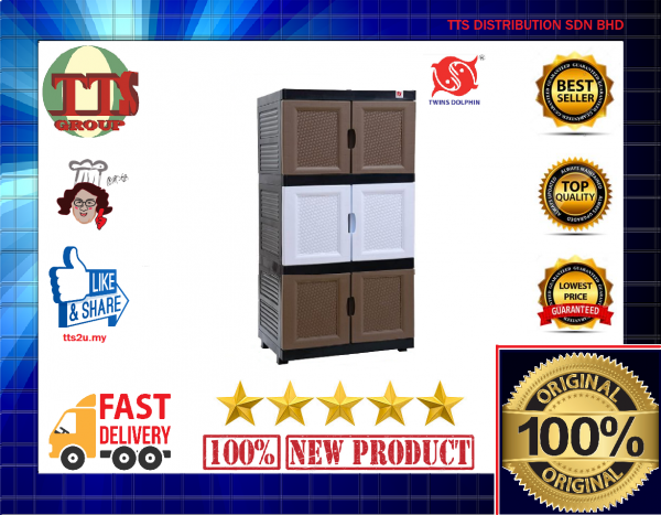 TTS - 3TIER DIY TWINS DOLPHIN STORAGE CABINET TTS DISTRIBUTION SDN BHD