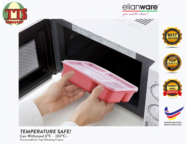 ELIANWARE 3/4 COMPARTMENT LUNCH BOX WITH FORK & SPOON TTS DISTRIBUTION SDN BHD - 图片 8