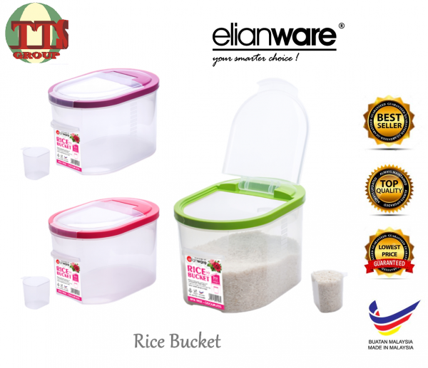 5/6KG PLASTIC RICE BUCKET/RICE CONTAINER (BPA FREE & ODOURLESS) TTS DISTRIBUTION SDN BHD - 图片 2