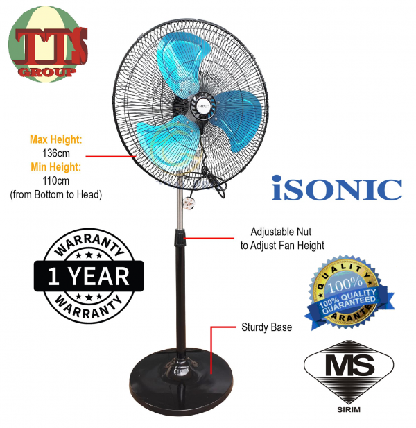 ISONIC 20" INDUSTRIAL STAND FAN TTS DISTRIBUTION SDN BHD - 图片 4